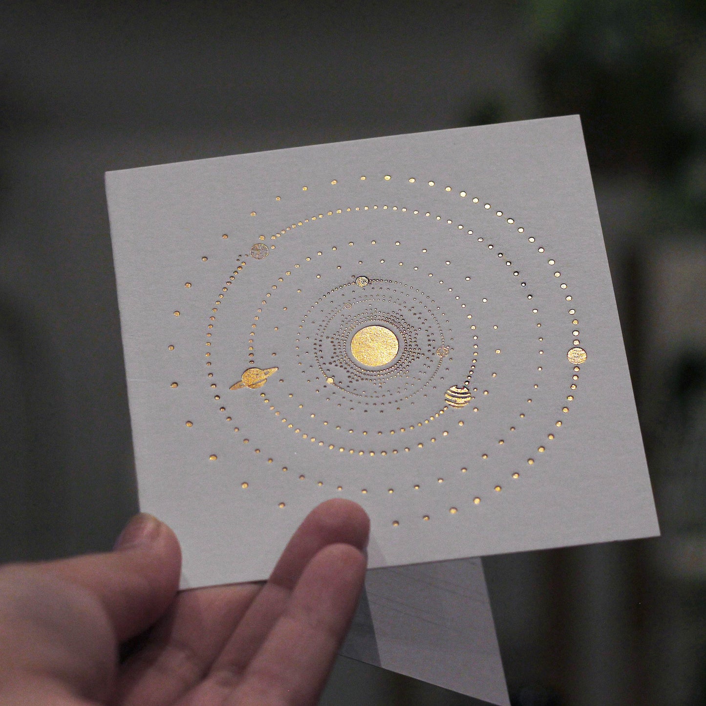 Solar System Greeting Card - Gold Foil - Aisling Chou Studio