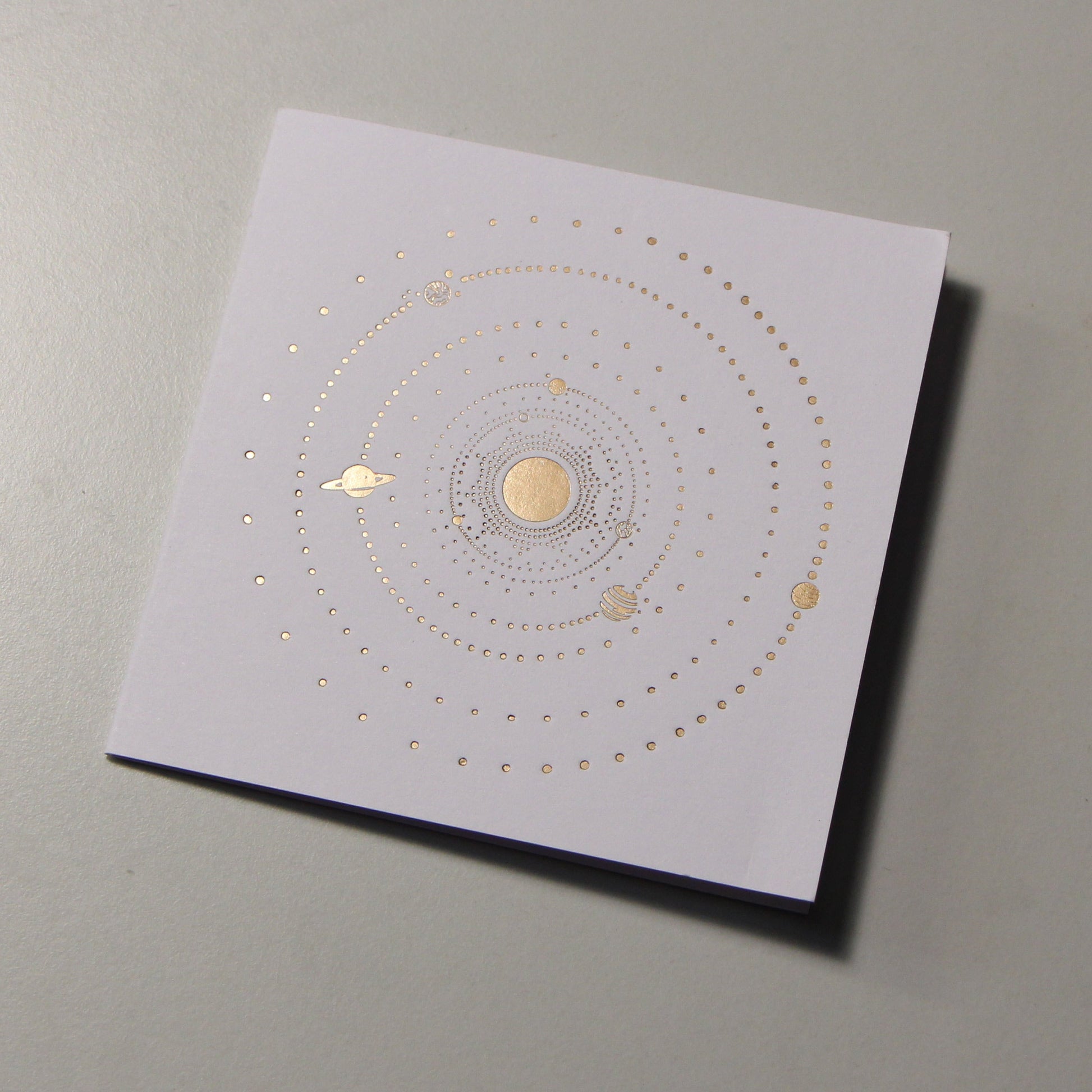 Solar System Greeting Card - Gold Foil - Aisling Chou Studio