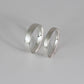 Sunshine Hammered Texture Band - Silver Brushed, 5mm and 4mm wide - Aisling Chou Studio