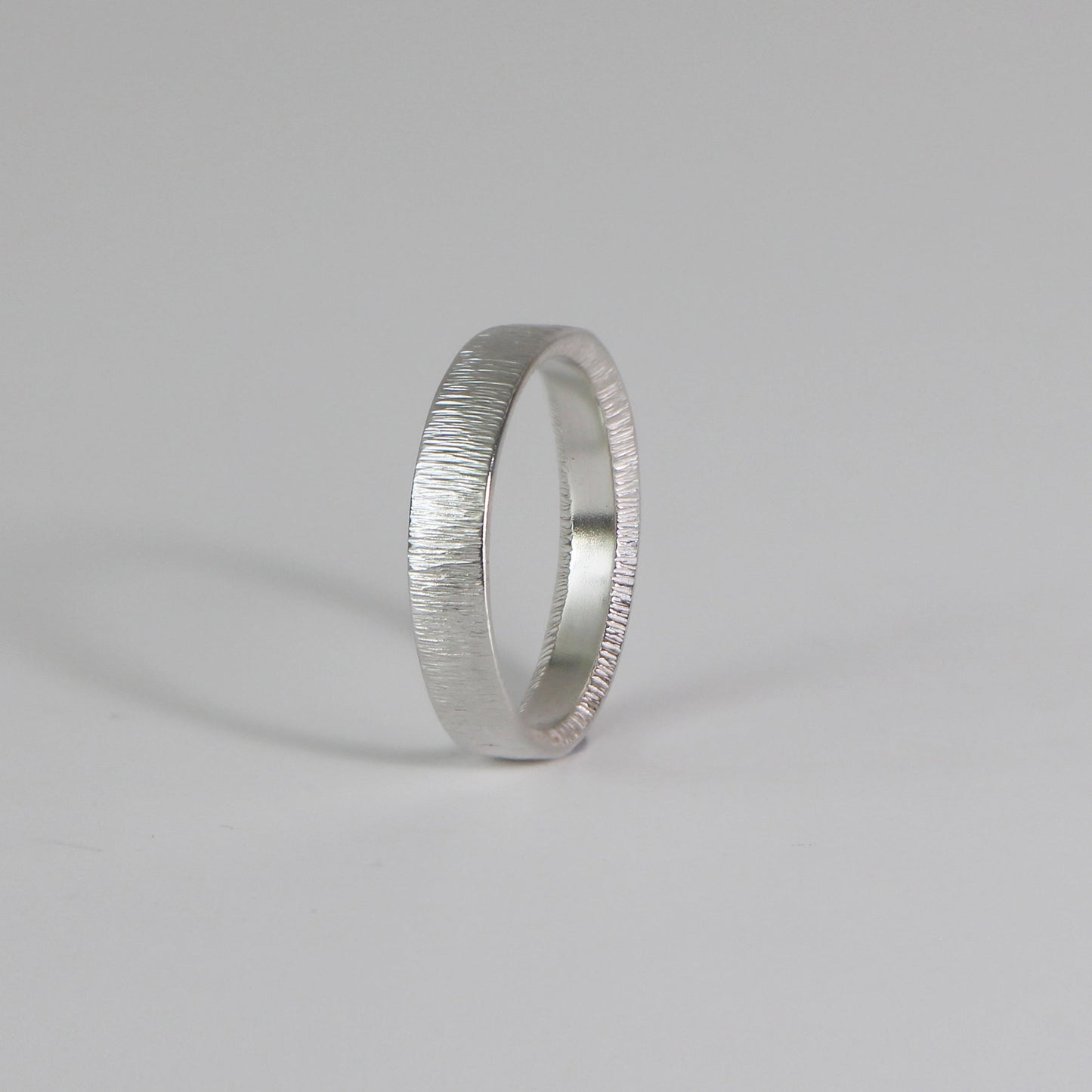 Sunshine Hammered Texture Band - Silver Hammered - Aisling Chou Studio